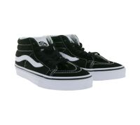 Baskets montantes VANS SK-8 Mid Reissue pour femme, en cuir véritable, style rétro, idéales pour le skate, semelle gaufrée en caoutchouc VN0A391F6BT Noir/Blanc