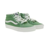 Sneakers VANS SK-8 Mid Reissure in vera pelle da donna e uomo, modello mid-top in stile old-school, scarpe da skate, suola waffle in gomma VN0A391FV0N Verde/Bianco