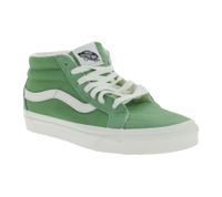 Sneakers VANS SK-8 Mid Reissure in vera pelle da donna e uomo, modello mid-top in stile old-school, scarpe da skate, suola waffle in gomma VN0A391FV0N Verde/Bianco