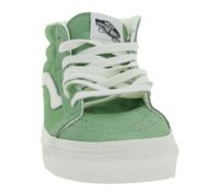 Sneakers VANS SK-8 Mid Reissure in vera pelle da donna e uomo, modello mid-top in stile old-school, scarpe da skate, suola waffle in gomma VN0A391FV0N Verde/Bianco