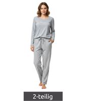 Soft Women's Two-Piece Cotton Pajamas Set (Top and Bottoms) in Black/White, Pink/Blue, or Gray