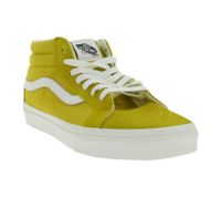 Sneakers VANS SK-8 Mid Reissure da donna e uomo in vera pelle, modello mid-top dal design old-school, scarpe da skate, suola waffle in gomma VN0A391FV0N Giallo/Bianco