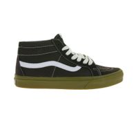 VANS SK-8 Mid Reissue Women's Genuine Leather Sneakers, Mid-Top Shoes in Old-School Design, Skate Shoes, Rubber Waffle Sole VN0A391FCHC Brown/White