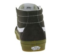 VANS SK-8 Mid Reissue Women's Genuine Leather Sneakers, Mid-Top Shoes in Old-School Design, Skate Shoes, Rubber Waffle Sole VN0A391FCHC Brown/White