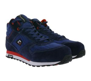 Scarpe antinfortunistiche GARSPORT Monza 2.0 Mid 1 S1PS da uomo e da donna con suola in gomma Michelin Heritage EVA/HRO, stivali da lavoro in vera pelle, GDS1090023 2426 Blu