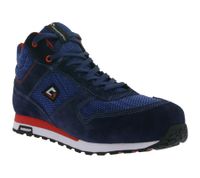 Zapatos de seguridad GARSPORT Monza 2.0 Mid 1 S1PS para hombre y mujer con suela de goma Michelin Heritage EVA/HRO, botas de trabajo de piel auténtica, GDS1090023 2426 Azul