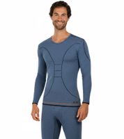 3er Sparpack Praktisches TOPTEX PRO Herren Funktions-Shirt mit HydroTherm Kurzarm-Shirt Sport-Shirt mit OEKO-TEX Standard 100 Arbeits-Shirt meliert Blau oder Grau