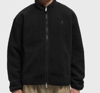 NIKE Jordan Flight Mountainside Men's Fleece Jacket with Stand-Up Collar and Chest Pocket, Fleece Jacket, Transitional Jacket FV7448-010 Black