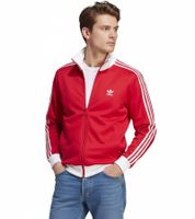 Chaqueta deportiva adidas Originals Adicolor Classics Beckenbauer de estilo retro para hombre, de algodón IM4511, color rojo/blanco
