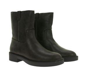 Textured Women's Slip-On Ankle Boots, Winter Boots 936820, Dark Brown