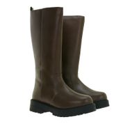 Timeless Women's Faux Leather Winter Boots with Small Platform 921124 Brown