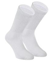3 Pairs of Circulation-Friendly SOCKSWEAR Diabetic Socks for Women and Men, Cotton Socks with Comfort Cuff 7673244 White