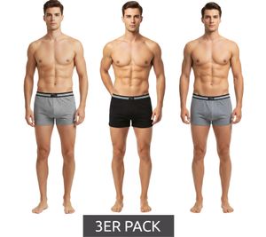 Timeless 3-Pack TRUE style Men's Boxer Shorts, Sustainable Retro Shorts 8972781 Black/Gray/Striped