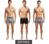 Timeless 3-Pack TRUE style Men's Boxer Shorts, Sustainable Retro Shorts 8972781 Black/Gray/Striped
