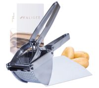 nützliche FALIGEE Kartoffelpresse Spätzlepresse aus Edelstahl inkl. Teigschaber 29x13,5cm Silber