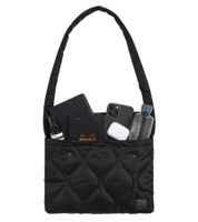 Bolso de hombro TAION de plumón con volumen y diseño militar en verde pálido