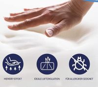 thermoregulierendes SCHLAFMEISTER Bat Kopf-Kissen Nackenstütz-Kissen OEKO-TEX zertifiziert Allergiker-Kissen 60x30x8cm Weiß