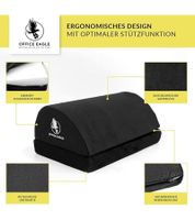 OFFICE EAGLE Fußstütze mit Memory-Schaumstoff individuell höhenverstellbare Fußablage Beinauflage 43x25x18 cm Schwarz