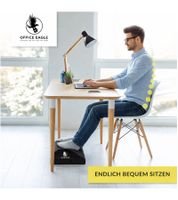 OFFICE EAGLE Fußstütze mit Memory-Schaumstoff individuell höhenverstellbare Fußablage Beinauflage 43x25x18 cm Schwarz