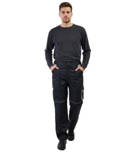 Lined PUREWORK Men's Work Trousers with 6 Pockets, Oeko-Tex Certified Thermal Trousers 8659861 Black/Gray