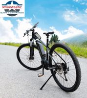 Wasserdichte Rheintastic Rahmentasche mit integriertem Handyfach bis zu 6 Zoll Fahrrad-Tasche inklusive Regenschutzhülle und Umhängegurt Schwarz