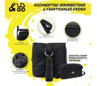 &GO Kinderwagen Organizer inkl. 5 Wickelunterlagen Universal Buggy Tasche mit transparentem Smartphone-Fach Regenschutz Getränkehalter & viel Stauraum Schwarz 