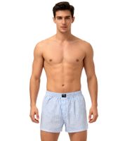 Classic 3-pack TRUE style men's boxer shorts, sustainable cotton shorts 8975684 Blue/White striped/checked