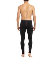 CINQUE Men's Thermal Underwear Long Underpants with Cotton Leggings, Black/Red