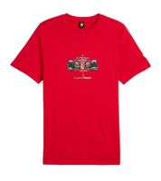 T-shirt da uomo PUMA X Scuderia Ferrari Race Graphic Motorsport con logo Scuderia Ferrari e design di un'auto da corsa, in cotone, 623803 02 Rosso