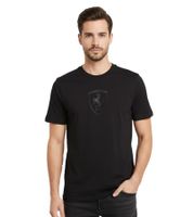 T-shirt PUMA x Scuderia Ferrari Race Big Shield pour homme, logo Scuderia Ferrari, 100 % coton, noir, réf. 623806 01