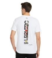 T-shirt PUMA x Scuderia Ferrari Charles Leclerc pour homme, en coton blanc, référence 625656 02