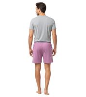 Pijama corto ligero de 2 piezas de algodón para hombre de SCOTCH & SODA, SSSP25M389721-506, gris/burdeos claro