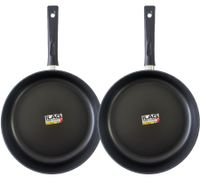 HOME IDEAS Bratpfanne aus geschmiedetem Aluminium induktionsgeeignet Anti-Haft-Beschichtung 24cm oder 28cm Silber/Schwarz