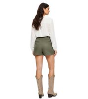 Stylish Women's Mini Skirt with Shorts at the Back 904949 Dark Olive