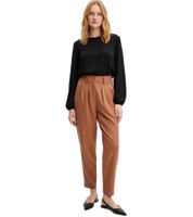 Pantalon plissé confortable pour femme, aspect laine, coupe ample, style décontracté, réf. 923572, marron