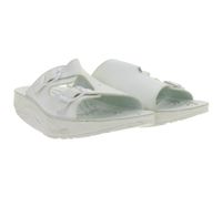 Aufbauende hsm Damen Gesundheits-Sandalen mit Abroll-Effekt Pantoletten mit selbstmodellierendem, antibakteriellem Gel-Fußbett Latschen Factory Second B-Ware Weiß