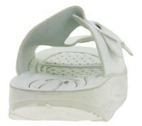 Aufbauende hsm Damen Gesundheits-Sandalen mit Abroll-Effekt Pantoletten mit selbstmodellierendem, antibakteriellem Gel-Fußbett Latschen Factory Second B-Ware Weiß