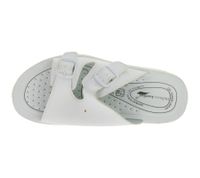 Aufbauende hsm Damen Gesundheits-Sandalen mit Abroll-Effekt Pantoletten mit selbstmodellierendem, antibakteriellem Gel-Fußbett Latschen Factory Second B-Ware Weiß