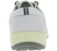 Slip-resistant hsm men's work lace-up shoes, ESD-compliant, genuine leather, SRA protection class, low-cut, professional shoes, factory second, B-grade, medical shoes, white