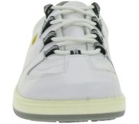 Slip-resistant hsm men's work lace-up shoes, ESD-compliant, genuine leather, SRA protection class, low-cut, professional shoes, factory second, B-grade, medical shoes, white