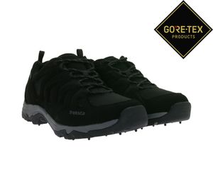 wasserdichte TREKSTA Spike Low Herren Gore-Tex Wander-Schuhe Trekking-Schuhe mit Wechselfußbett Schwarz