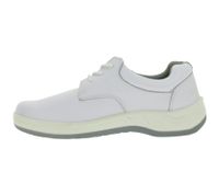 Rutschhemmende hsm Damen Arbeits-Schnürschuhe ESD-geeignet Echtleder-Schuhe SRA-Schutzklasse Halb-Schuhe Berufsschuhe Factory Second B-Ware Arzt-Schuhe Weiß