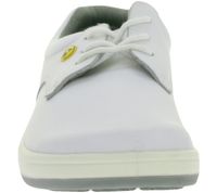 Rutschhemmende hsm Damen Arbeits-Schnürschuhe ESD-geeignet Echtleder-Schuhe SRA-Schutzklasse Halb-Schuhe Berufsschuhe Factory Second B-Ware Arzt-Schuhe Weiß
