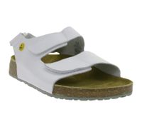 Slip-resistant HSM men's work sandals, ESD-safe, genuine leather shoes, SRA protection class, mules, professional shoes, factory second-hand, B-grade, medical shoes, white