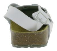 Slip-resistant HSM men's work mules, ESD-compatible, genuine leather shoes with SRA protection class, sandals, occupational shoes, factory second-hand, B-grade, medical shoes, white