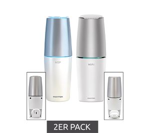 Purificatore d'aria UV Richter, sterilizzatore d'aria, disinfezione UV, purificazione dell'aria, rimozione degli odori, MSP bianco/argento, portatile con connessione USB o fisso con connessione alla rete elettrica