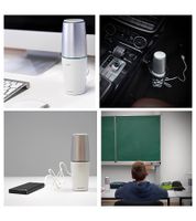 Purificatore d'aria UV Richter, sterilizzatore d'aria, disinfezione UV, purificazione dell'aria, rimozione degli odori, MSP bianco/argento, portatile con connessione USB o fisso con connessione alla rete elettrica