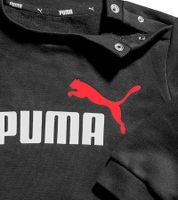 Comoda tuta da jogging PUMA per bambini e bambine, set da 2 pezzi: pantaloni della tuta, maglione girocollo, set in cotone 627915 01 Nero