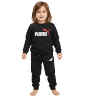 Comoda tuta da jogging PUMA per bambini e bambine, set da 2 pezzi: pantaloni della tuta, maglione girocollo, set in cotone 627915 01 Nero