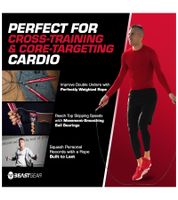 Lot de 10 cordes à sauter BEASTGEAR Elite Premium en aluminium, 3 m, idéales pour le fitness de haut niveau, la boxe, le MMA, le HIIT, la musculation et les double unders, rouge/noir